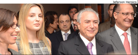 Márcia Semer, Marcela Temer, Michel Temer e Geraldo Alckmin - APESP - 18 mar 2011 - Jeferson Heroico